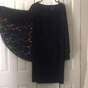Lace Caped Sleeveless Dress Size 16W